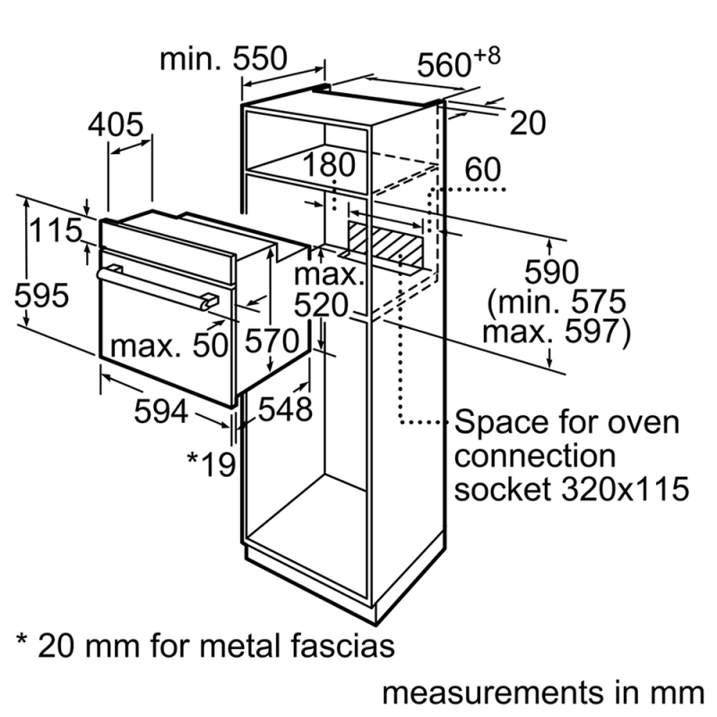 Hình ảnh thông số kỹ thuật của Lò nướng Bosch HBF113BR0A