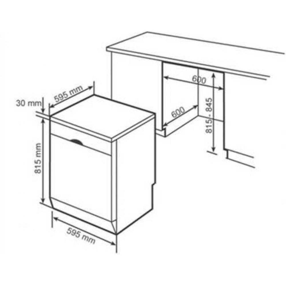 Bản vẽ kỹ thuật của máy rửa chén độc lập Bosch SMS63L02EA HMH