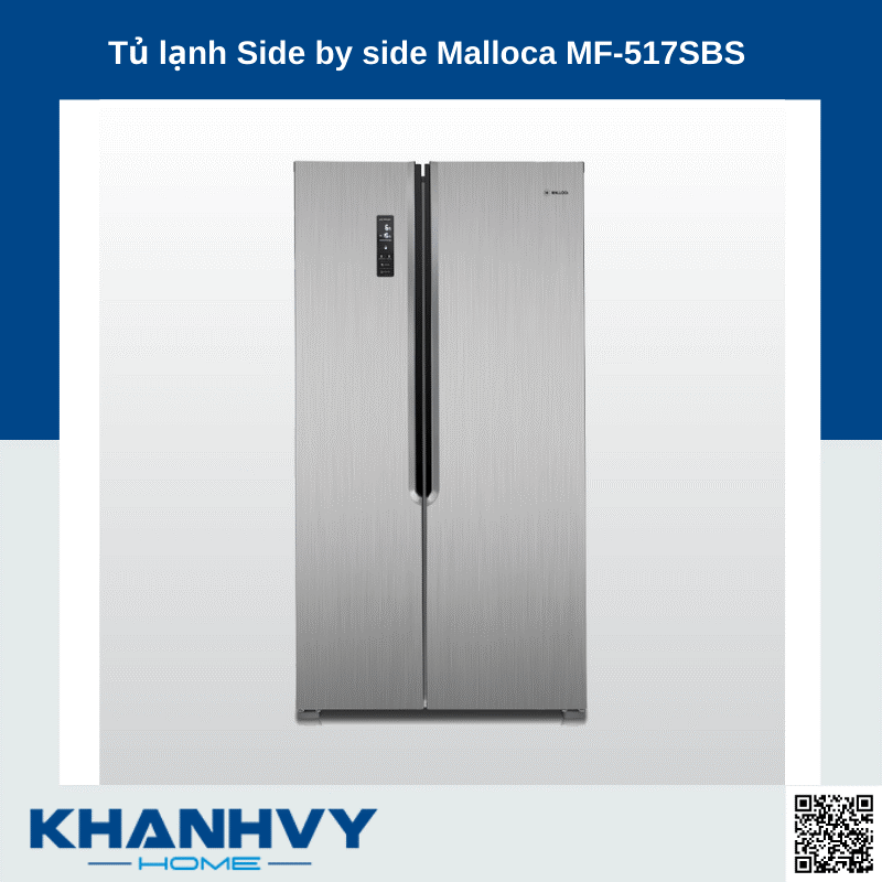 Sản phẩm tủ lạnh Side by side Malloca MF-517SBS