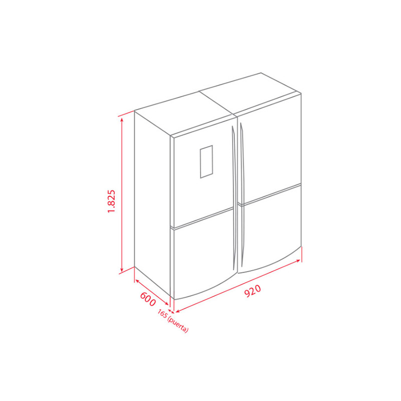 Thông số kỹ thuật của tủ lạnh side by side Teka NFE 900X 40659940
