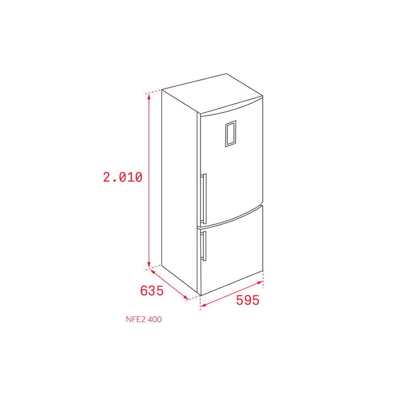Thông số kỹ thuật của tủ lạnh side by side Teka NFE2 400 INOX 40698270