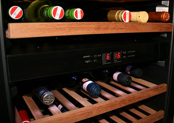 Tủ rượu Hafele, sức chứa 32 chai 534.16.960 có 2 khu vực nhiệt độ riêng biệt