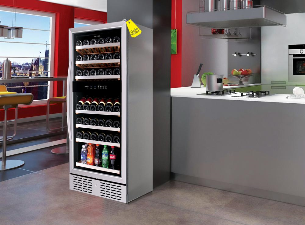 Tủ Bảo Quản Rượu Độc Lập MWC-120DC có nhiều ngăn chứa rượu vang và đồ uống