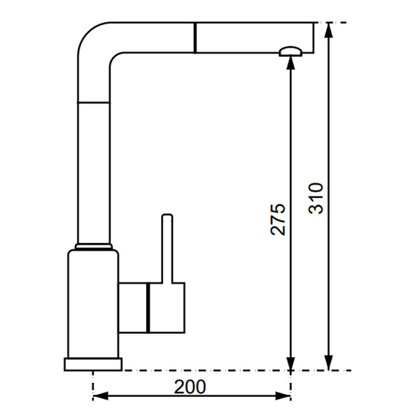 Thông số kích thước vòi rửa chén HF-GM401 569.15.401