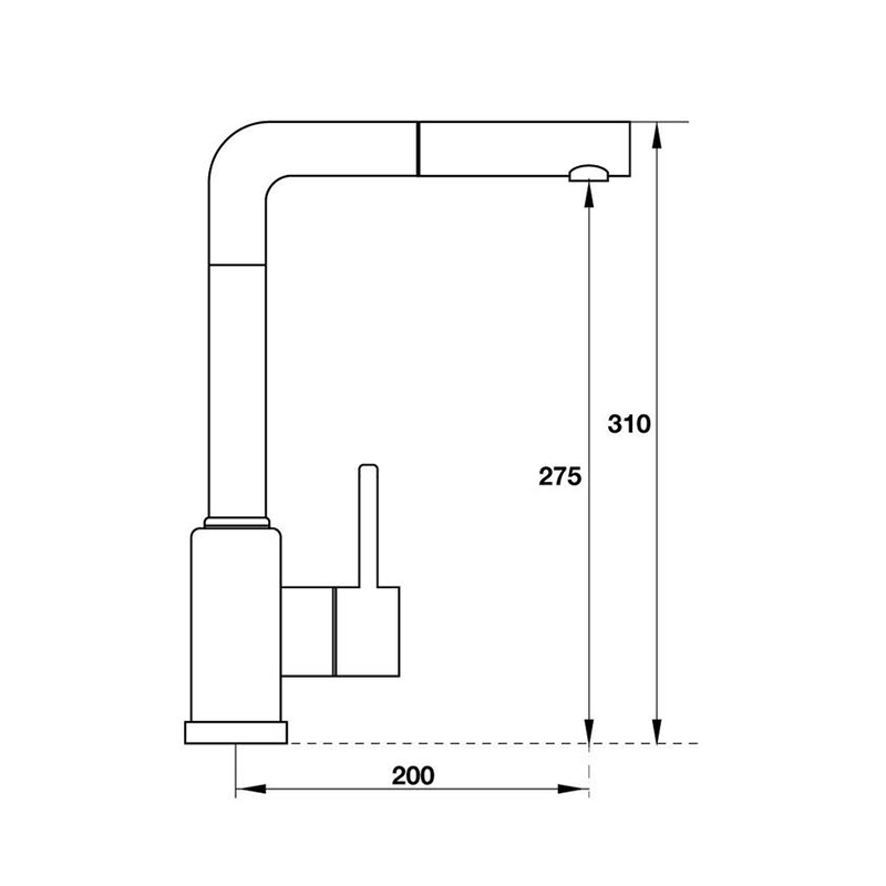 Thông số kích thước vòi rửa chén Hafele HF-GI501 569.15.501