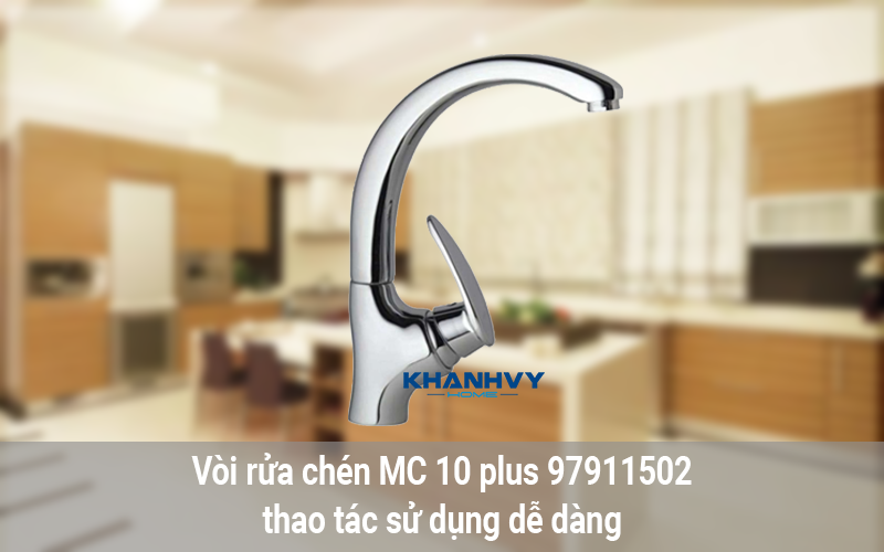 Thao tác sử dụng dễ dàng hơn với vòi rửa chén MC 10 plus 97911502