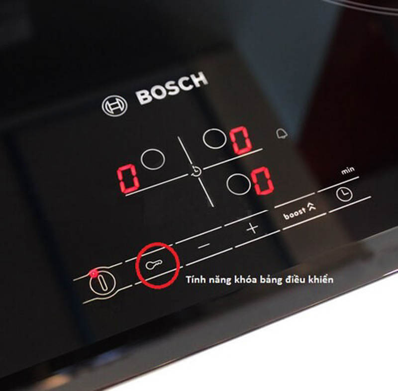 Tính năng khóa của bếp từ Bosch