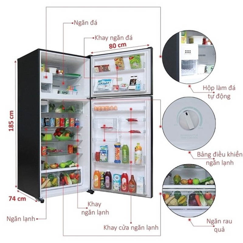 Tủ Lạnh TOSHIBA Inverter 600 Lít GR-WG66VDAZ được tăng cường khả năng khử mùi ở tủ đông.