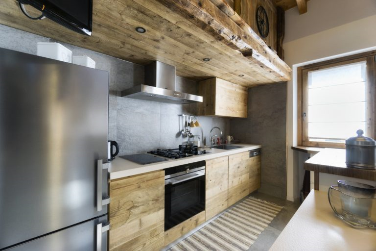 Thiết kế nhà bếp gỗ theo phong cách đương đại