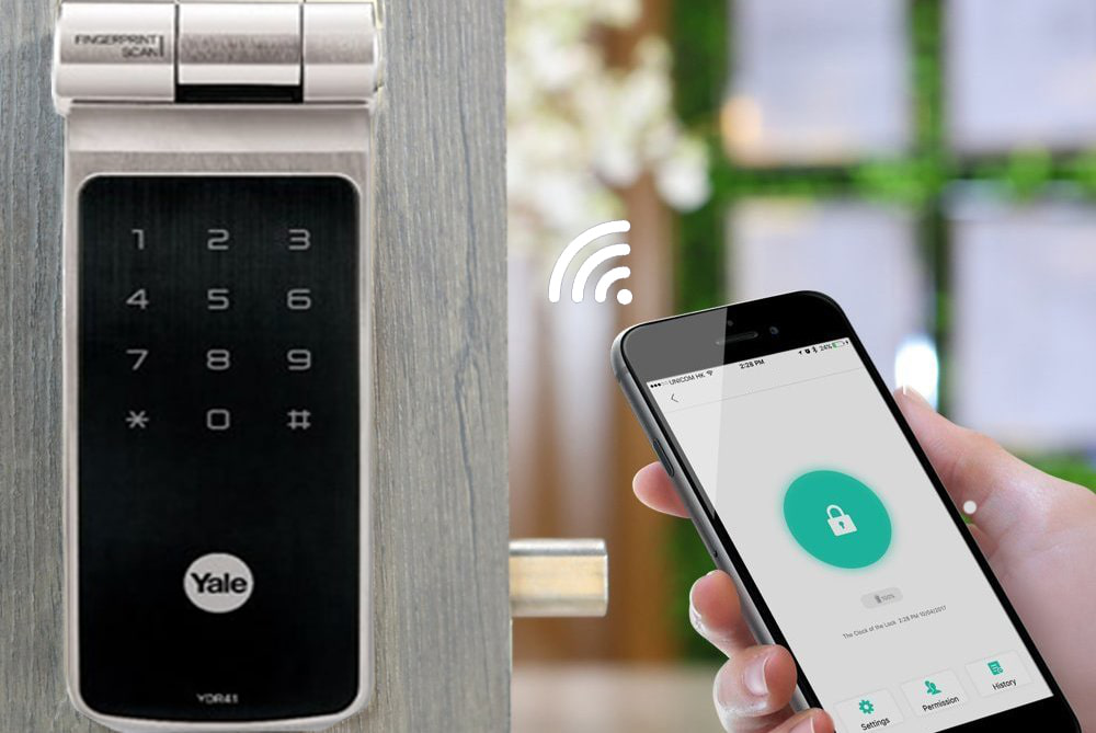 Khóa vân tay Yale YDR41 kết nối Smart Home và Bluetooth