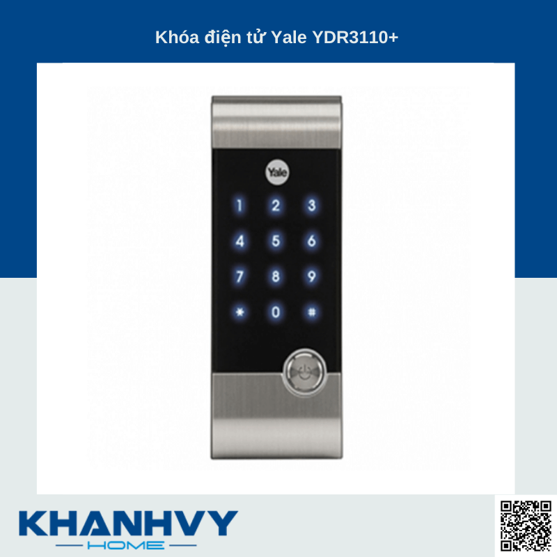 Sản phẩm Khóa điện tử Yale YDR3110+ được phân phối chính hãng tại Khánh Vy Home