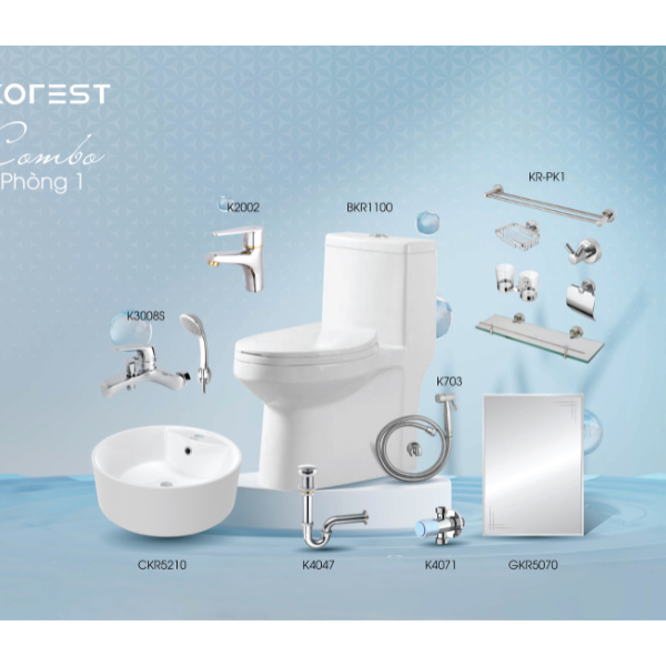 Bộ thiết bị phòng tắm cao cấp Korest Combo MN-01