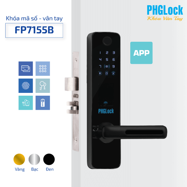 Khóa vân tay PHGlock FP7155B - L App |A NEW 100% Outlet t6
