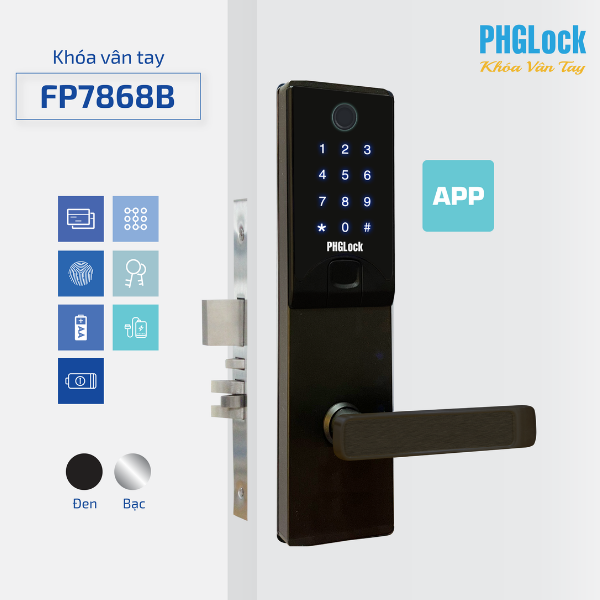 Khóa vân tay PHGlock FP7868B - L App |A