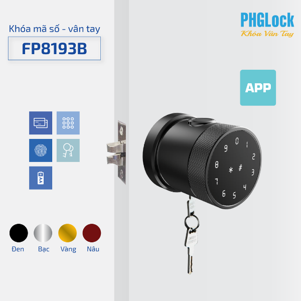 Khóa vân tay PHGlock FP8193B-App