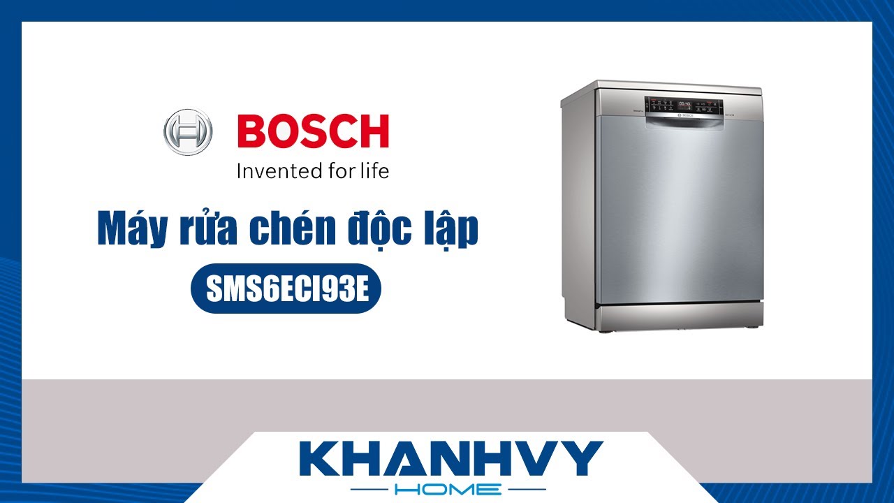 Máy rửa chén độc lập Bosch HMH.SMS6ECI93E Series 6 13 bộ, Home connect KT Đà Nẵng