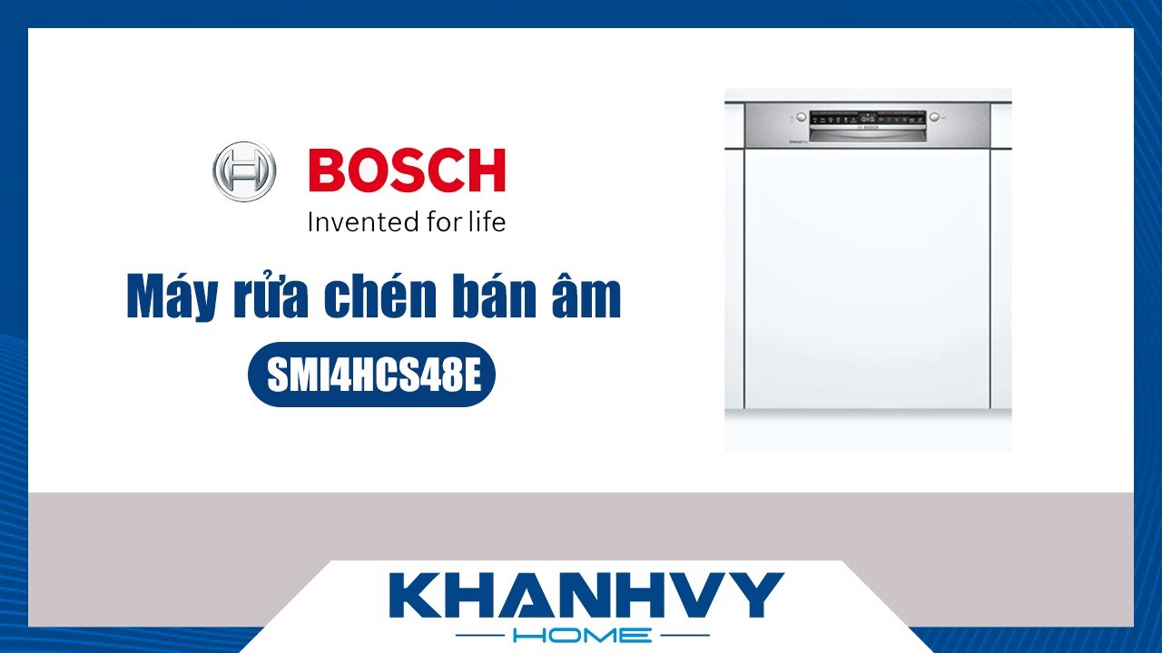 Máy rửa chén bán âm Bosch HMH.SMI4HCS48E Series 4, Home connect 14 bộ