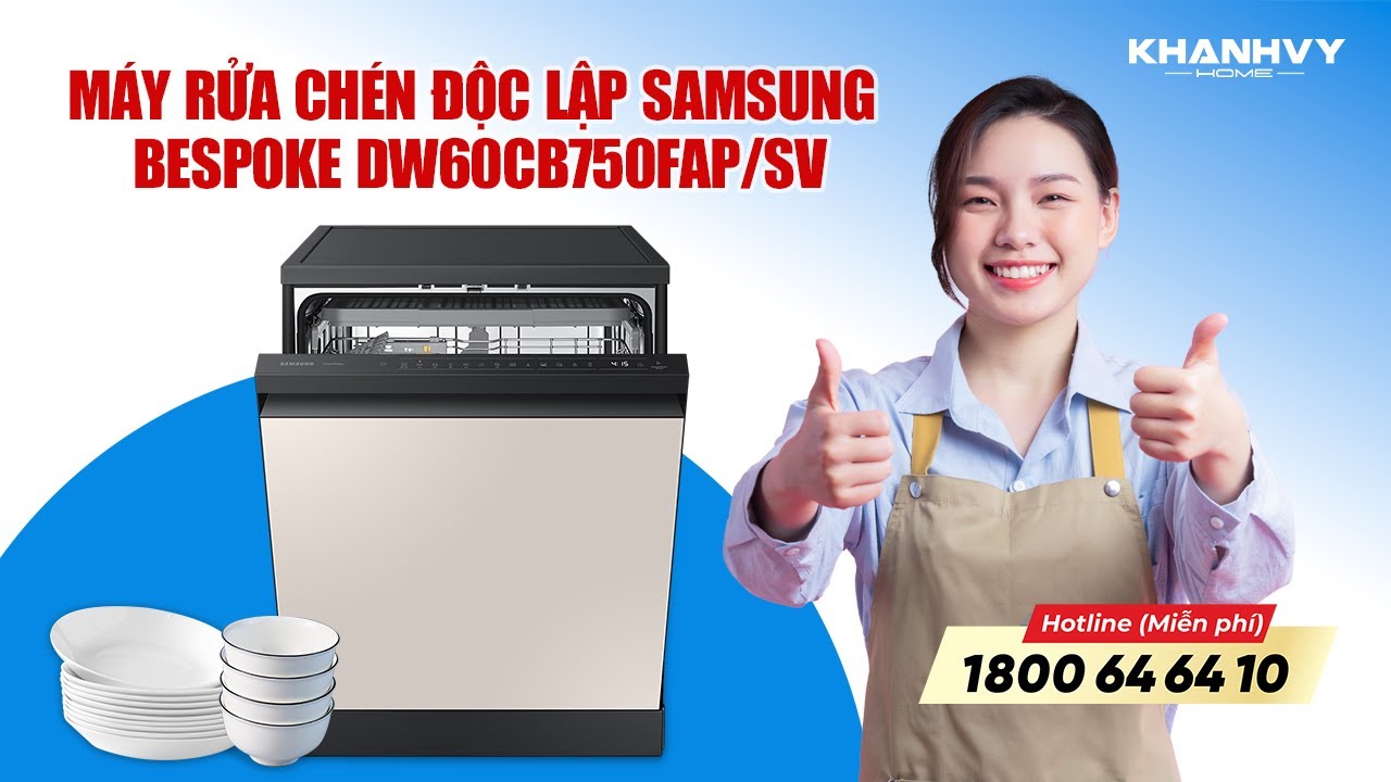Máy rửa chén độc lập Samsung Bespoke DW60CB750FAP/SV