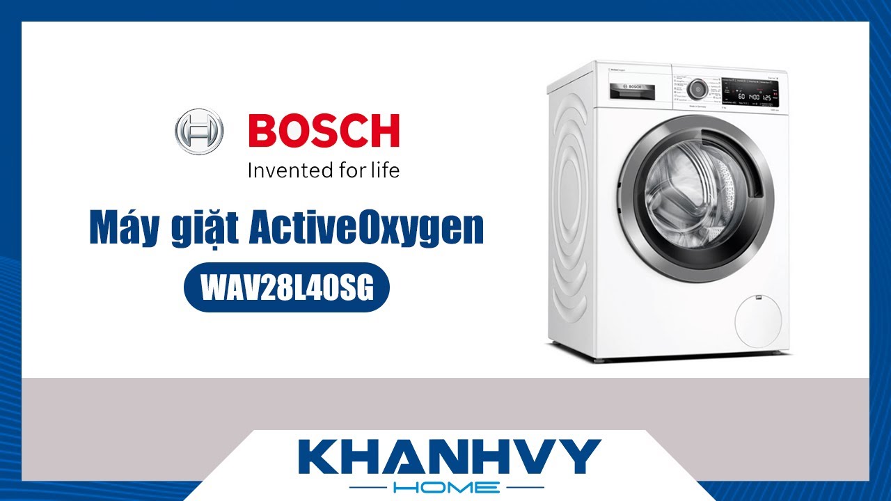 Máy giặt ActiveOxygen Bosch TGB.WAV28L40SG 9kg - Series 8